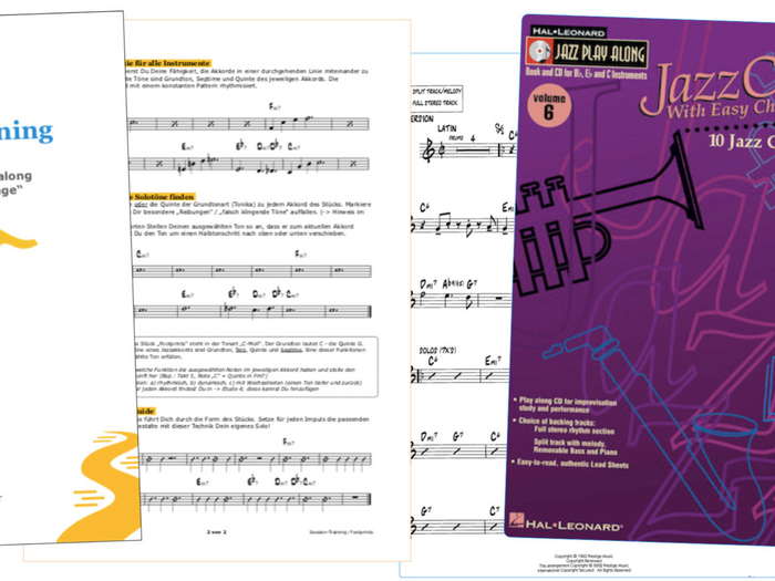 Trainings zu Stücken aus Hal Leonard Jazz-Playalong Vol.6