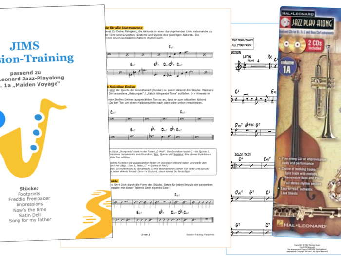Trainings zu Stücken aus Hal Leonard Jazz-Playalong Vol. 1a